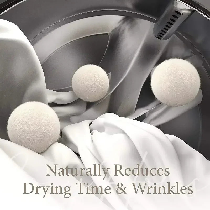 Wool Dryer Balls Reusable Natural Fabric Softener Laundry Washing