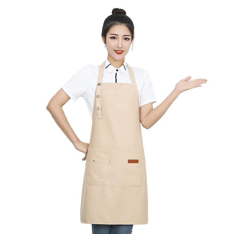 New Fashion Kitchen Aprons for Woman Men Chef Work Apron for Grill
