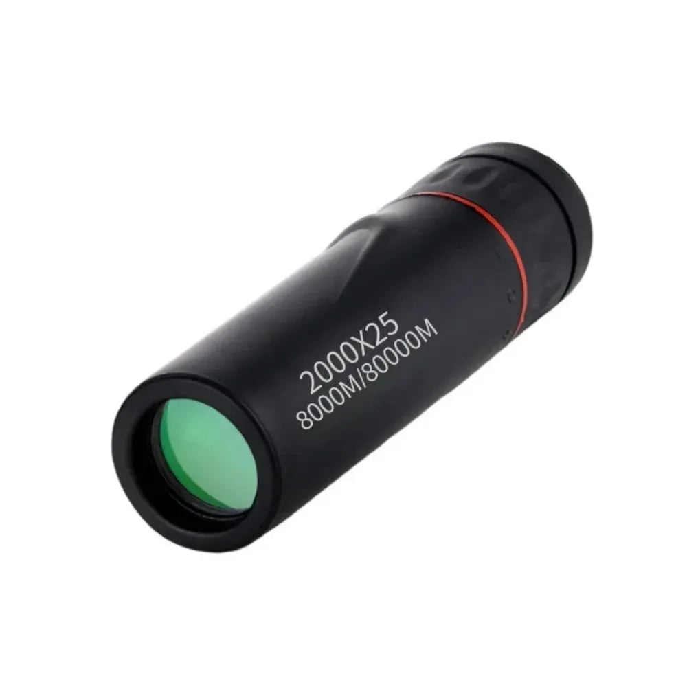 2000x25 HD Monocular Telescope: Mini Portable, for Outdoor Camping,