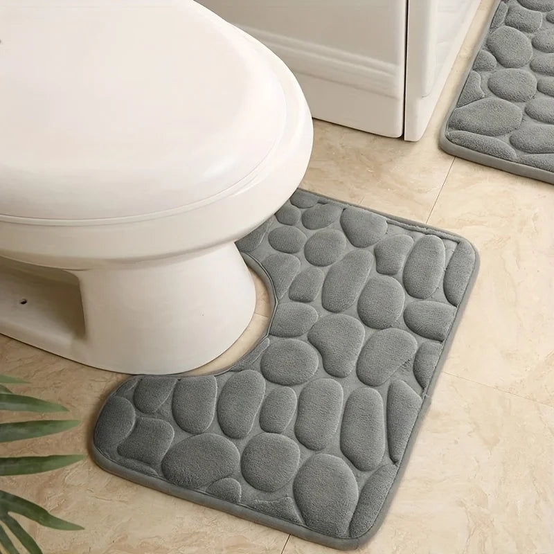 Washroom toilet foot mat U-shaped floor mat waterproof pad Bathroom