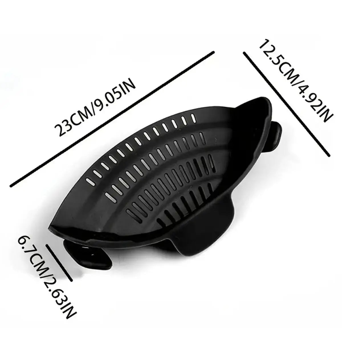 1pc Adjustable Silicone Clip-On Strainer for Pots, Pans, and Bowls -