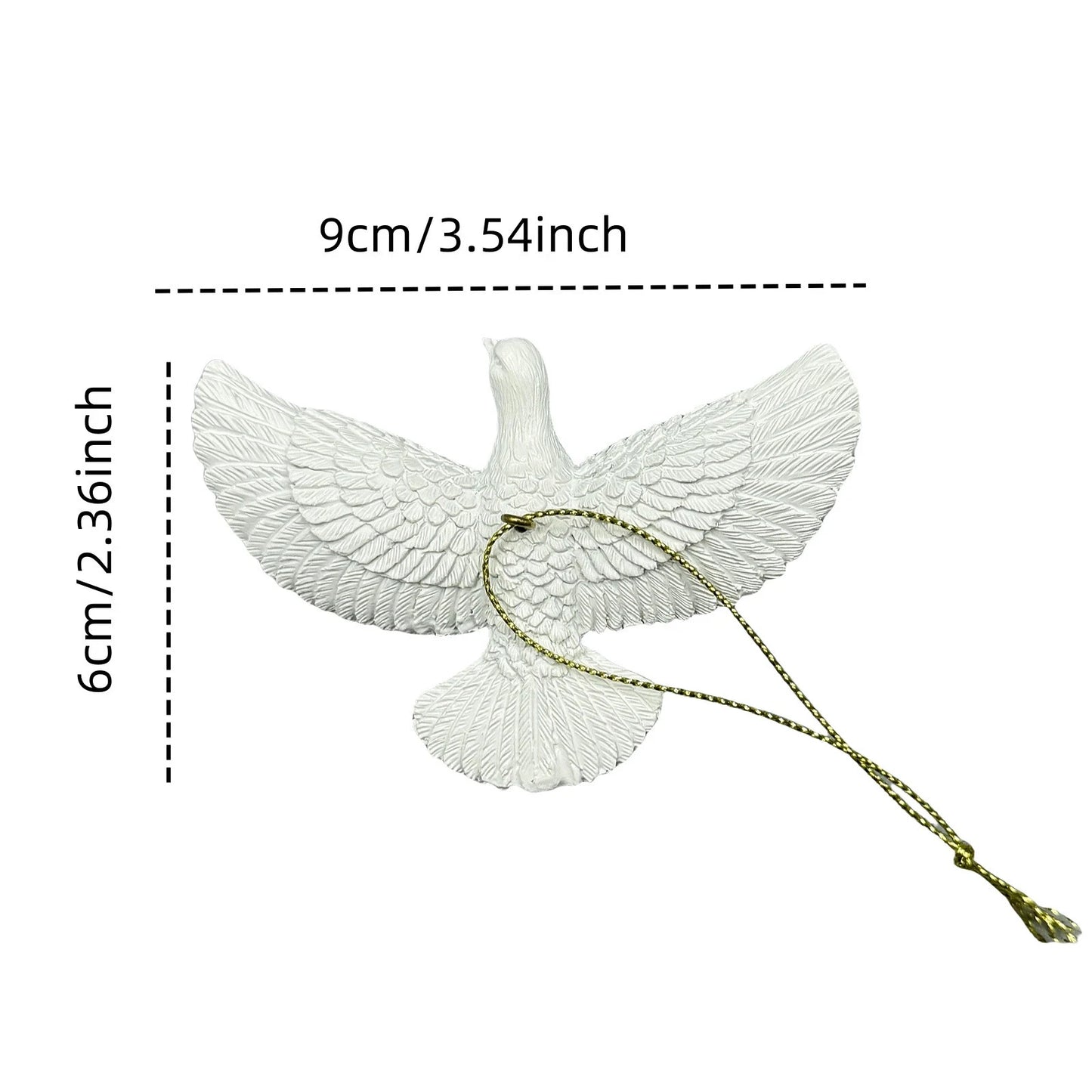1-6pcs Style Friendship Doves Peace Doves Resin Christmas Ornament