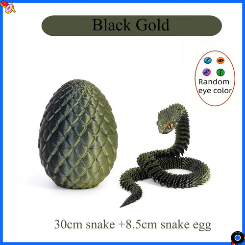 3D Printed Snake with Egg Joint Mobility Simulate Snake Ornament