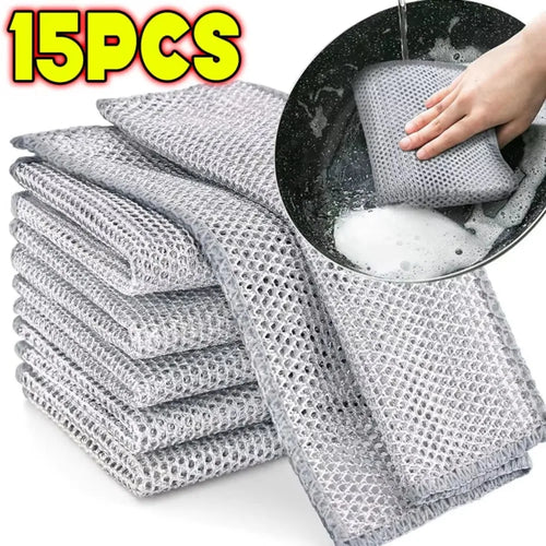 30PCS Magic Cleaning Cloth Thickened Double -sided Metal Steel Wire