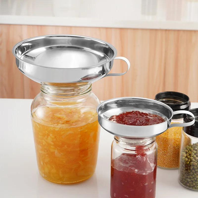Stainless Steel Wide Mouth Funnel Canning Funnel Cup Jam Salad