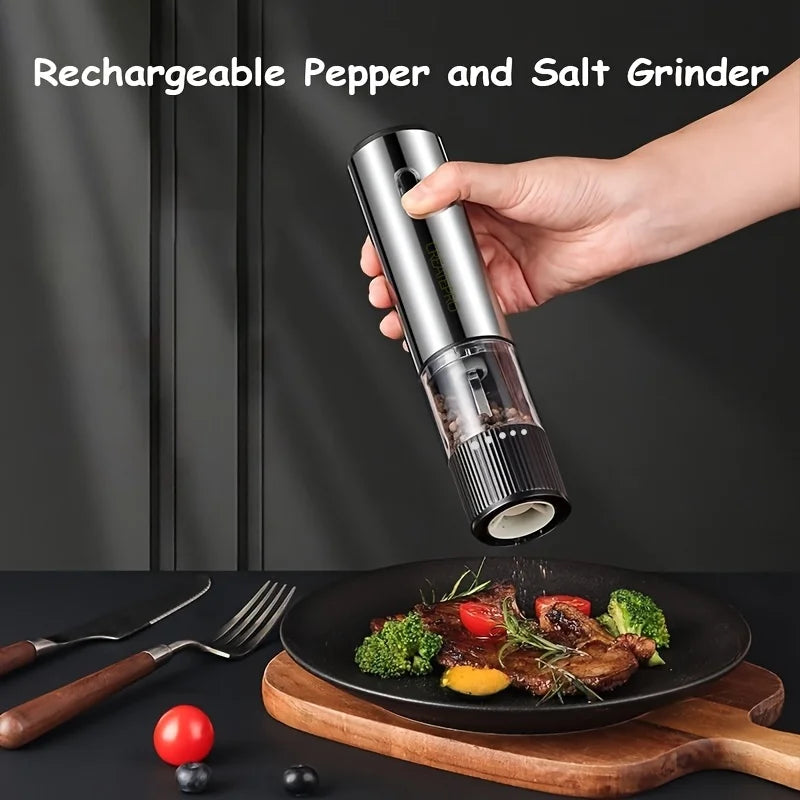 Electric Salt and Pepper Grinder Automatic Rechargeable Pepper Mill