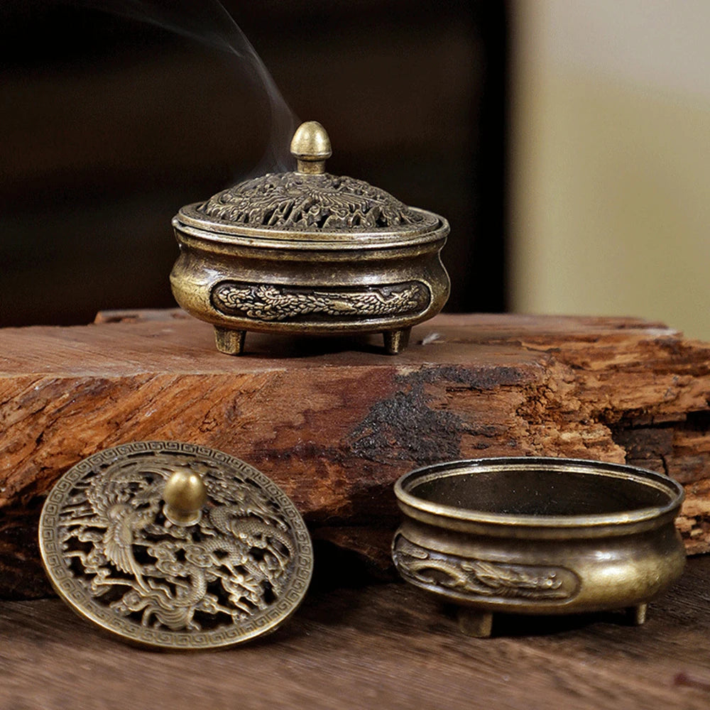 1PC Longfeng Fingertip Stove, Three-Legged Small Incense Burner,