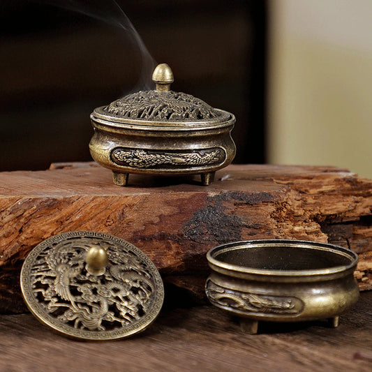 1PC Longfeng Fingertip Stove, Three-Legged Small Incense Burner,