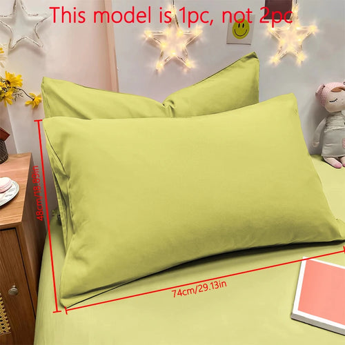 1 Piece Of Matte Solid Color Pillowcase, Bedroom Pocket Sealed Soft