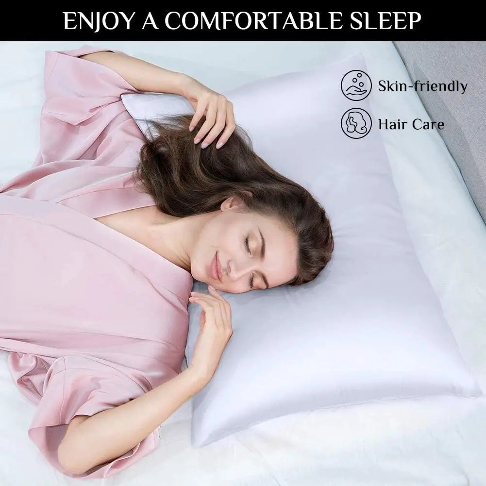 2pcs Satin Silk Pillowcase for Hair and Skin, Coral Pillow Cases