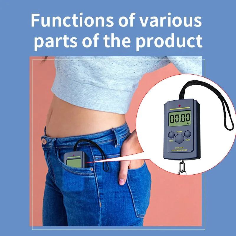 1PC Multifunctional Mini 40kg/10g Electronic Hanging Fishing Luggage