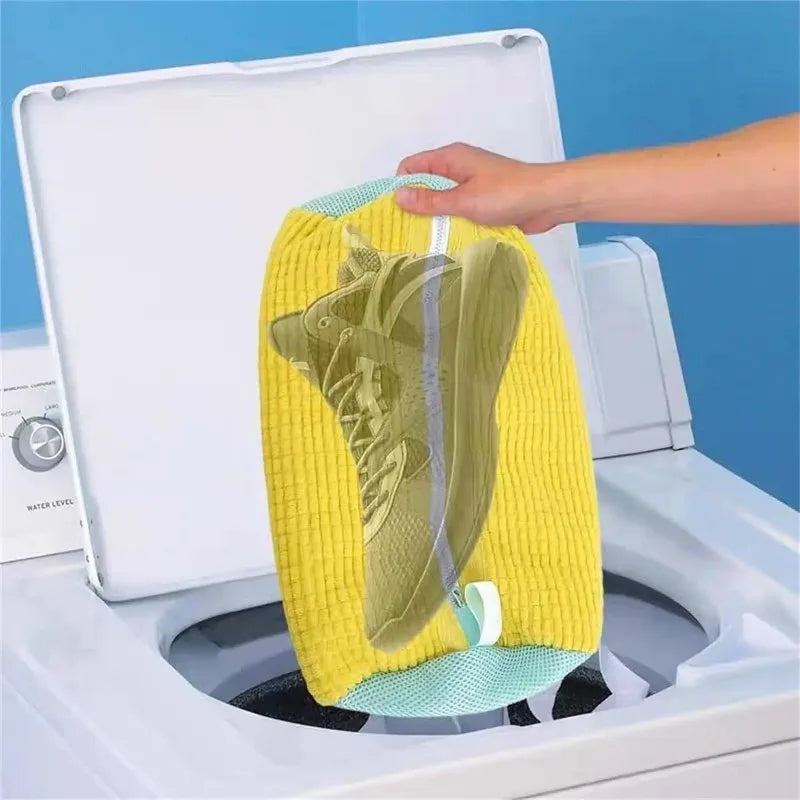 Washing Shoes Bag Padded Net Laundry Shoes Protector Fluffy fibers
