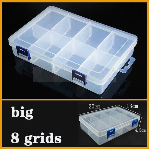 Transparent Plastic box Screw Compartment Box Jewelry Earring Display