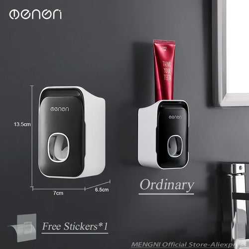 MENGNI Automatic Toothpaste Dispenser Wall-Mounted Bathroom Toothpaste