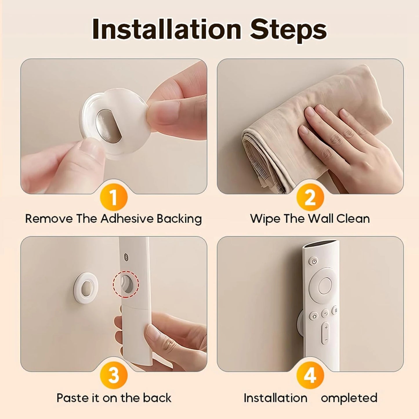 3/6/12Pcs Strong Magnetic Remote Control Holder Wall Mount Adhesive