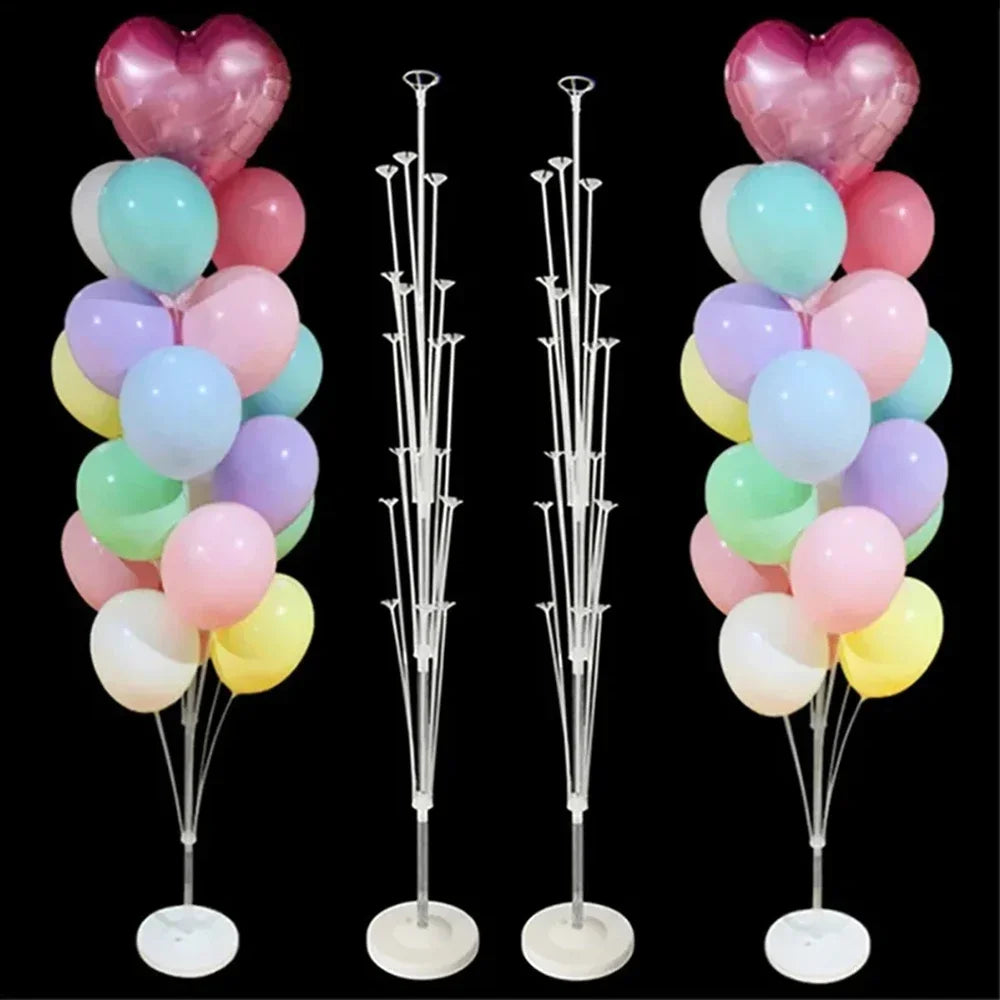 Runtow 1set Birthday Balloon Stand Kit, Balloon Stand With Base And