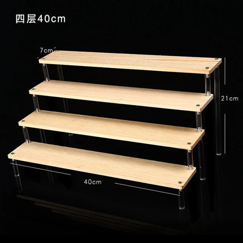 1-5 Tier Acrylic Display Stand,Clear Display Riser Rack for