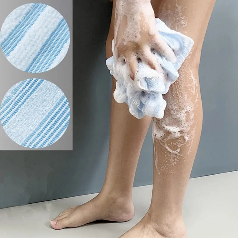 Exfoliating Washcloth Back Scrubber for Shower for Men Silver-ion