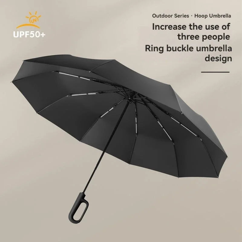 Automatic Umbrella for Men Women Fully Opened Ring Buckle Design 20