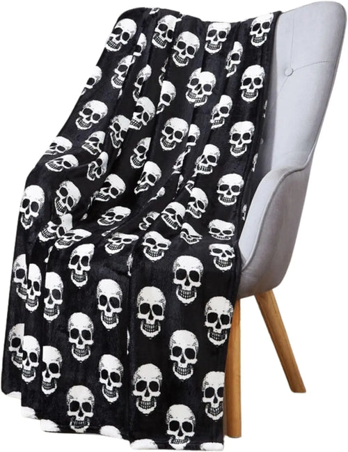 1PC Festive Halloween Black Bats Printed Flannel Blanket Perfect gift