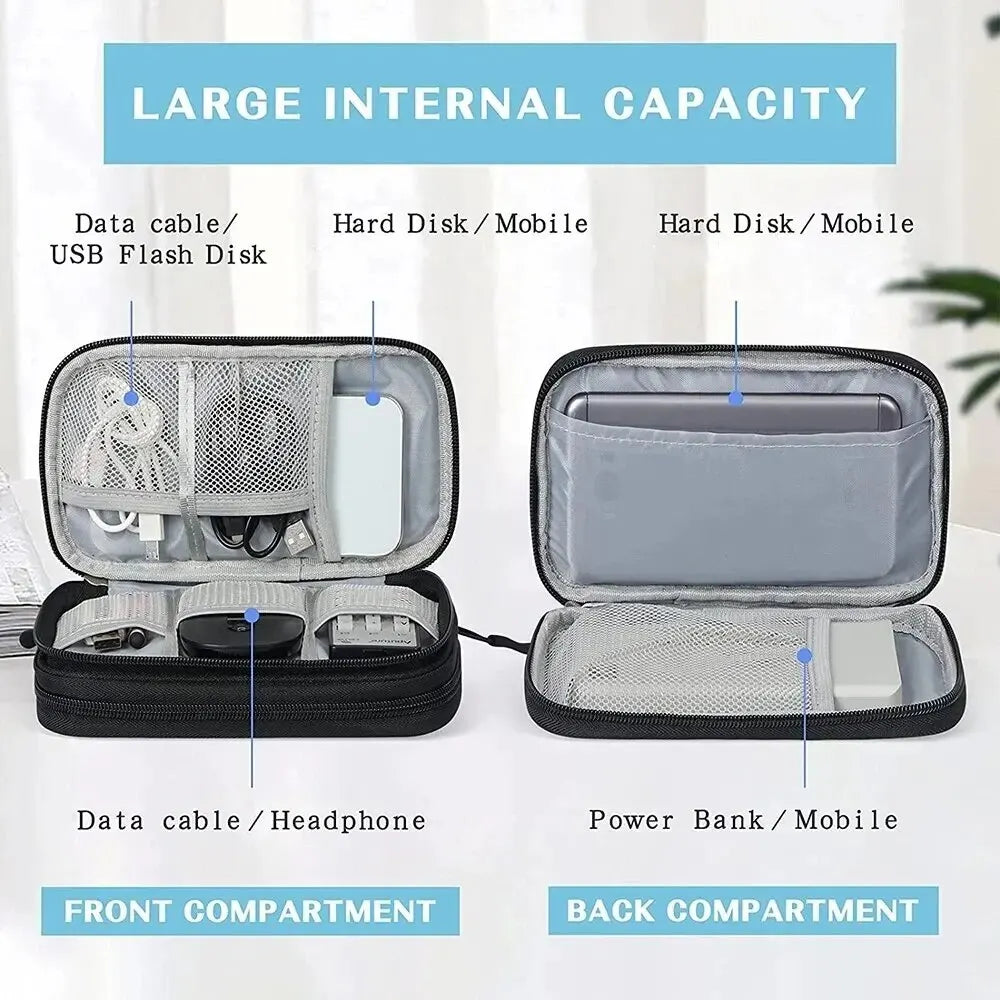 1Pc NEW Travel Organizer Bag Cable Storage Organizers Pouch Carry Case