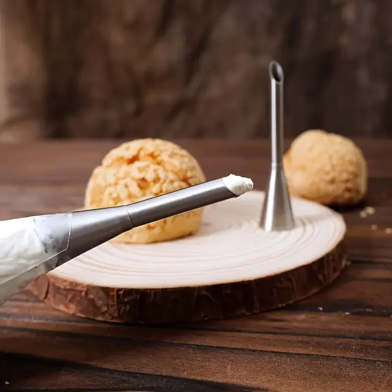 Stainless Steel Puff Pastry Piping Nozzle Cake Cupcake Cookie Cream