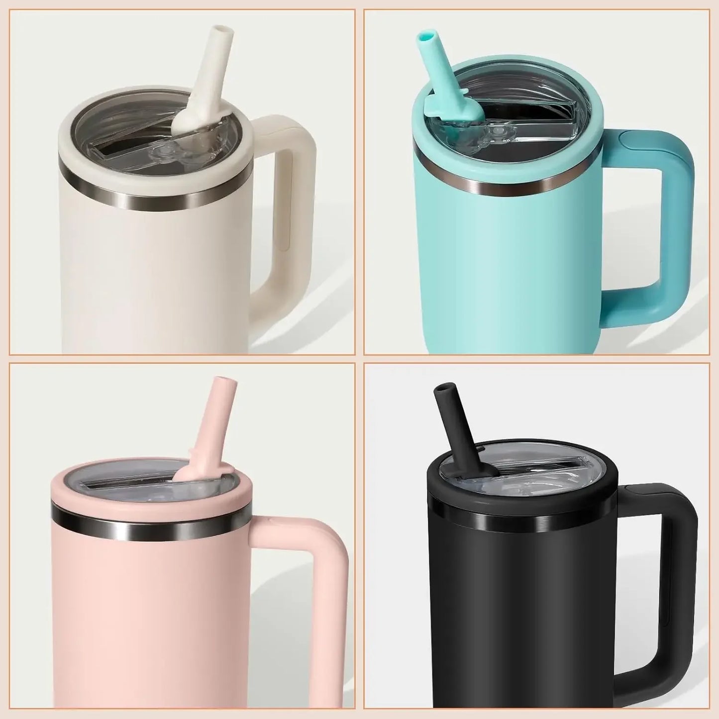 40oz Lid for Stanley Flip Straw Leak Proof Spill-proof Cup Cover