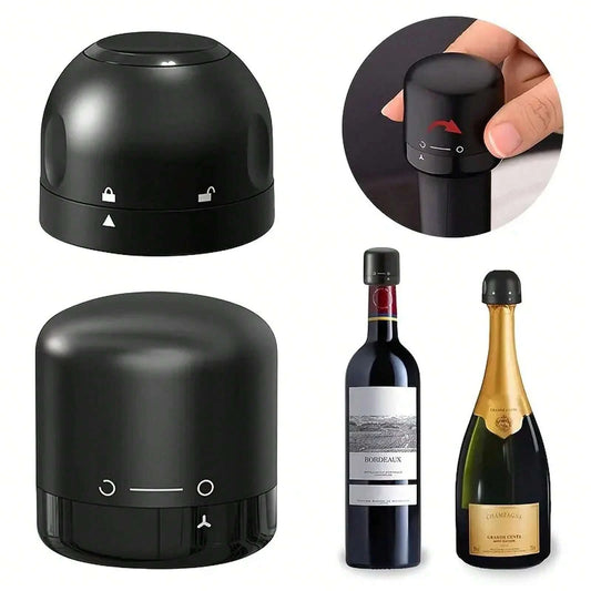 1pc Black Domestic Kitchen Sealing Red Wine Bottles Stoppers Mini