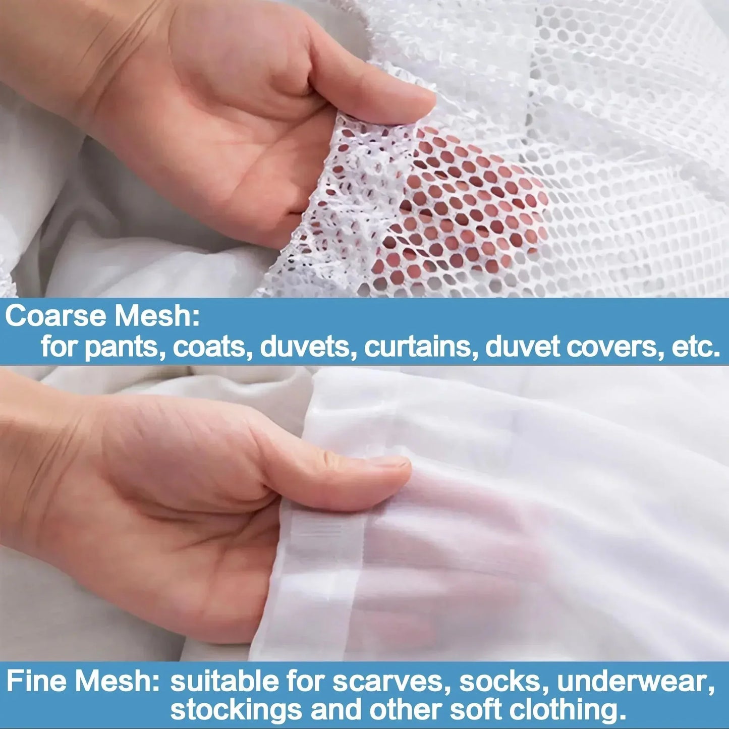 1PC Drawstring Laundry Bag Large Capacity 4 Size Fine Mesh Coarse Mesh