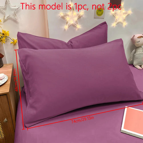 1 Piece Of Matte Solid Color Pillowcase, Bedroom Pocket Sealed Soft