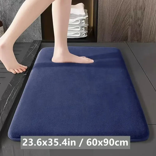 Absorbent Floor Mat Non Slip Bath Mat Anti Slip Coral Velvet Bathroom