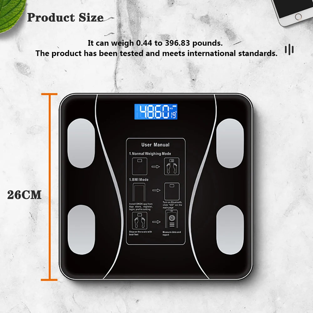 Digital Body Weight Scale Smart Wireless Fat Scale Bathroom Weight