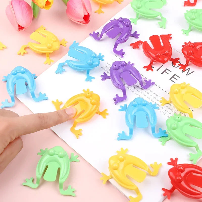 30-100Pcs Jumping Frog Bounce Fidget Toys For Kids Novelty Assorted