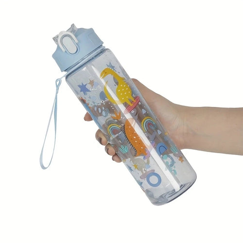 1pc 750ml 23OZ cartoon car series plastic water bottle, multiple