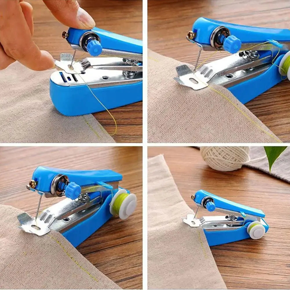 Home Handheld Sewing Machine Protable Outdoor Travel Clothes Fabrics