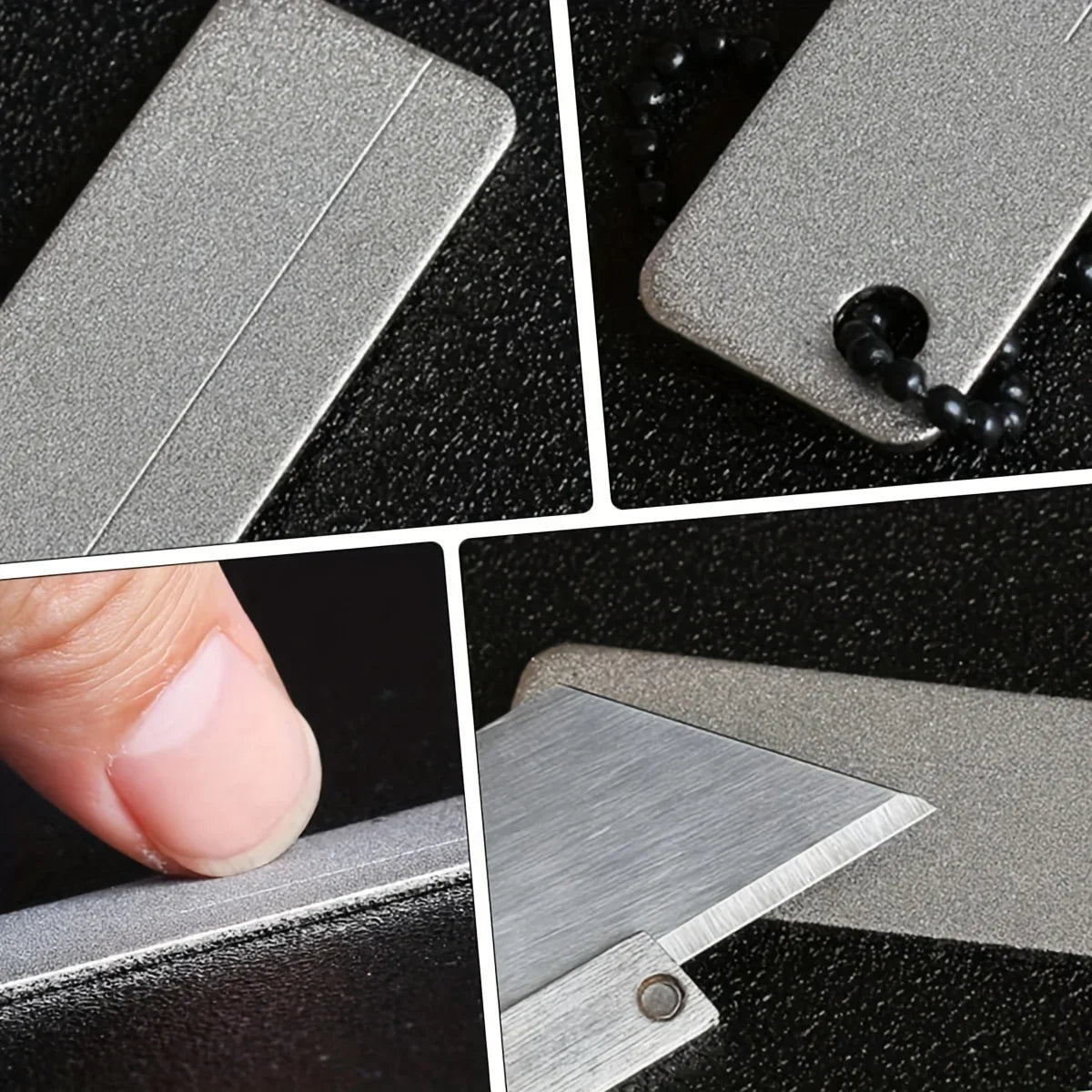 Knife Sharpener Diamond Pocket Tools Mini Keychain Outdoor Camping