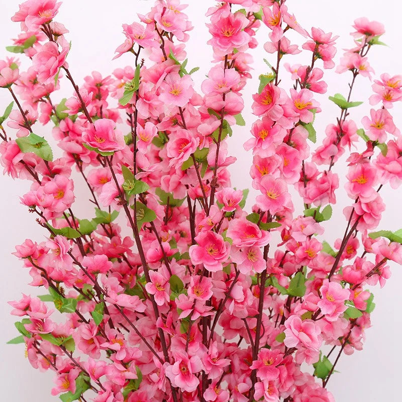 Artificial Sakura Flowers Bouquet Silk Fake Flowers for Home Room