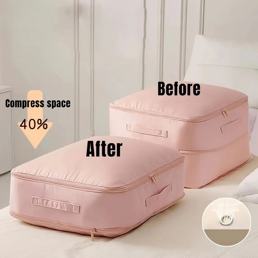 Heavy-Duty Self-Compressing Storage Bag - Portable Organizer for
