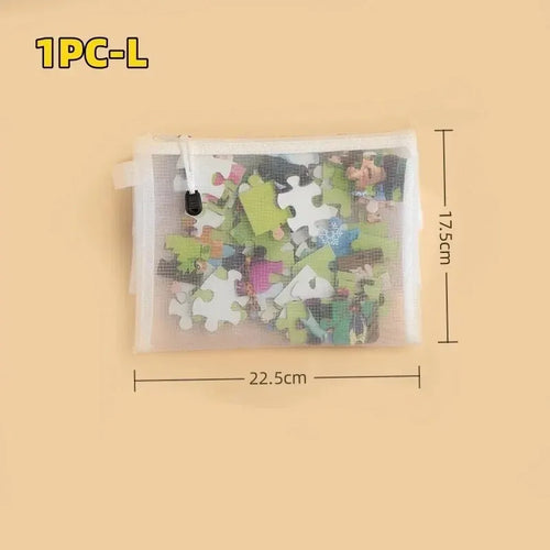 1-3PCS Storage Bag Mesh ZipperToy Building Block Puzzle Sub-package