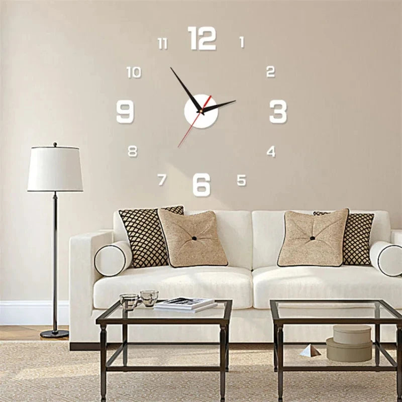 Luminous Digital Clock DIY Stereoscopic Wall Clock Silent Clock Living