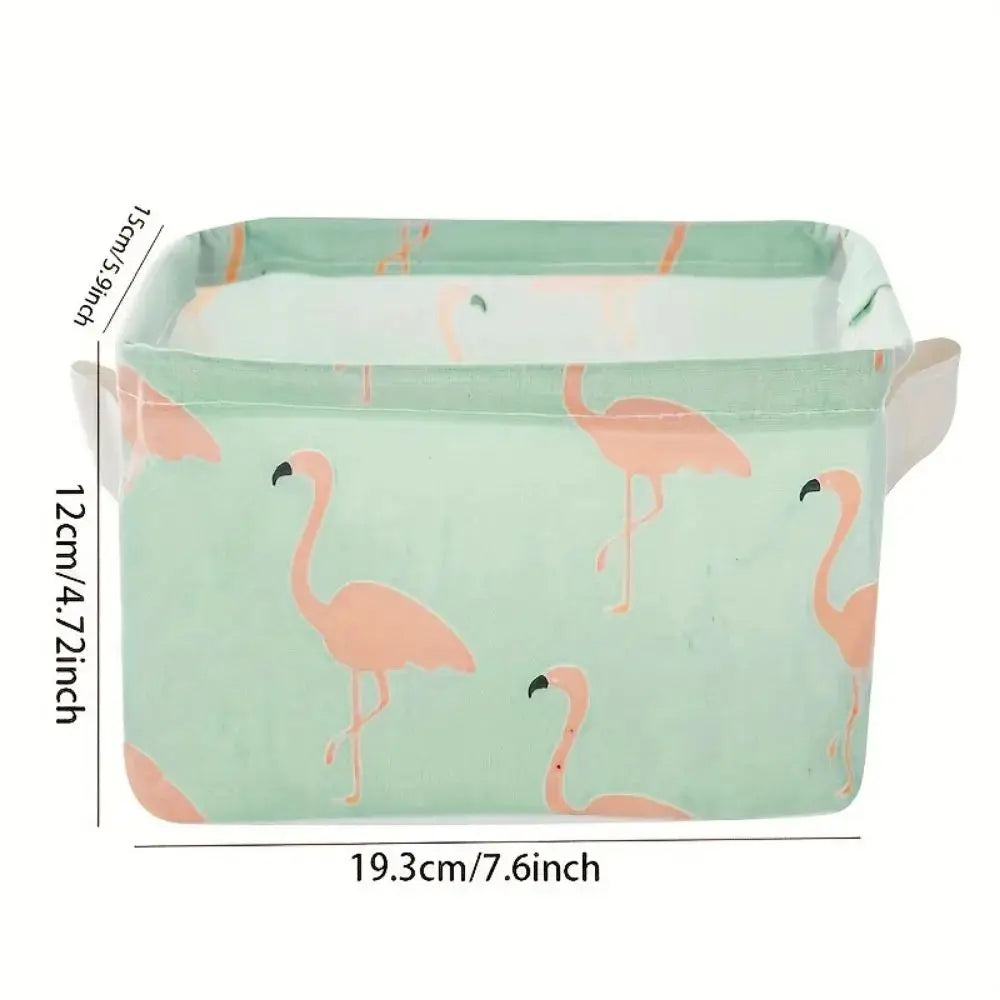 1pc Cotton Linen Fabric Waterproof Desktop Sundries Basket Storage Box