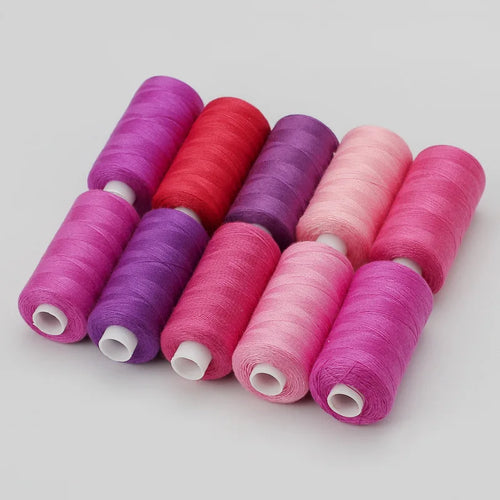 1 Set OF 10 Rolls Polyester 402 Sewing Thread For Manual and