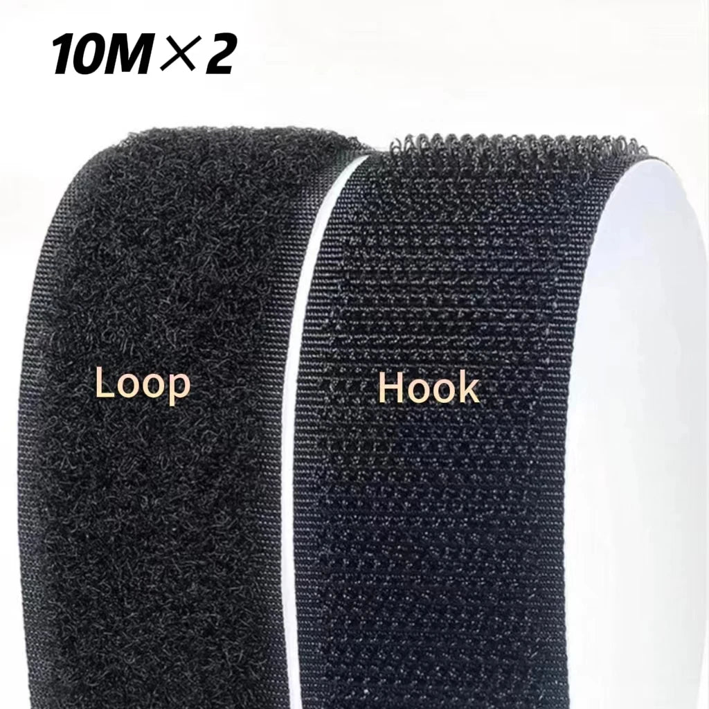 10M*2 20/25/30/50mm Magic Tape SelfAdhesive Hook and Loop Fastener