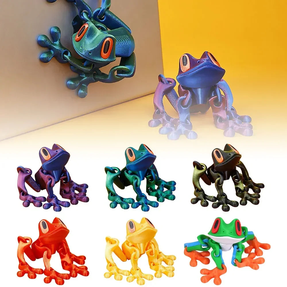 3D Printing Simulation Tree Frog Joint Movable Frog Ornaments Kitchen