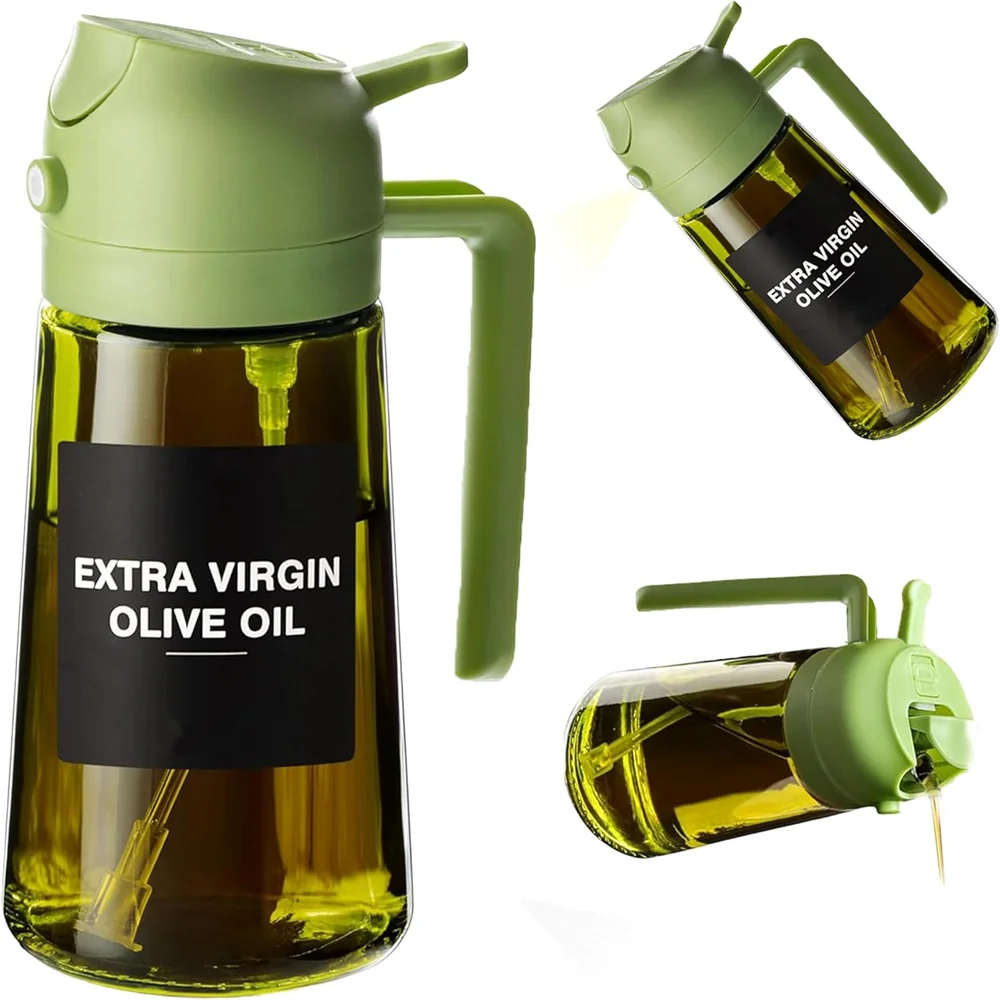 470 ml Oil Sprayer for Cooking,2-in-1 Olive Oil Dispenser and Oil