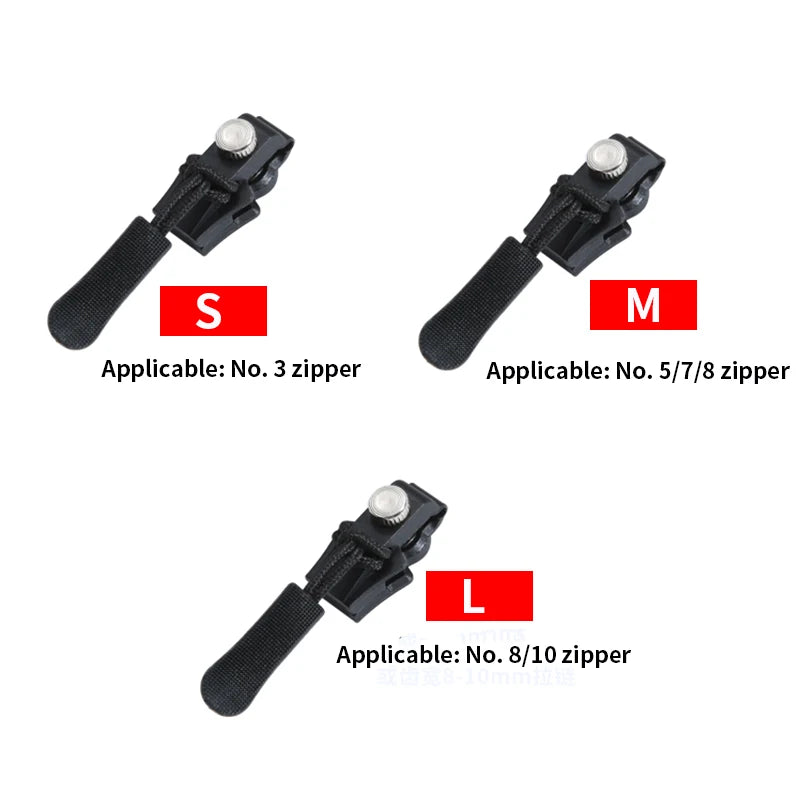 Universal Detachable Metal Zipper Slider Puller Detachable Instant