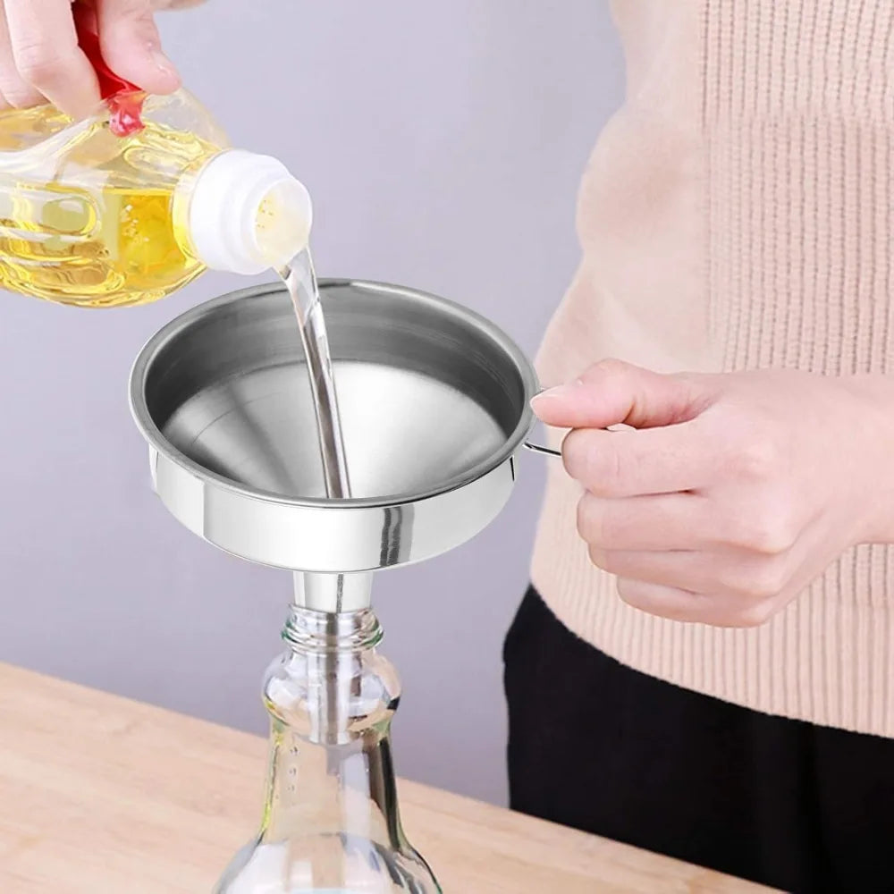Kitchen Accessories Metal Cooking Oil Funnel Wide Mouth Suitable for