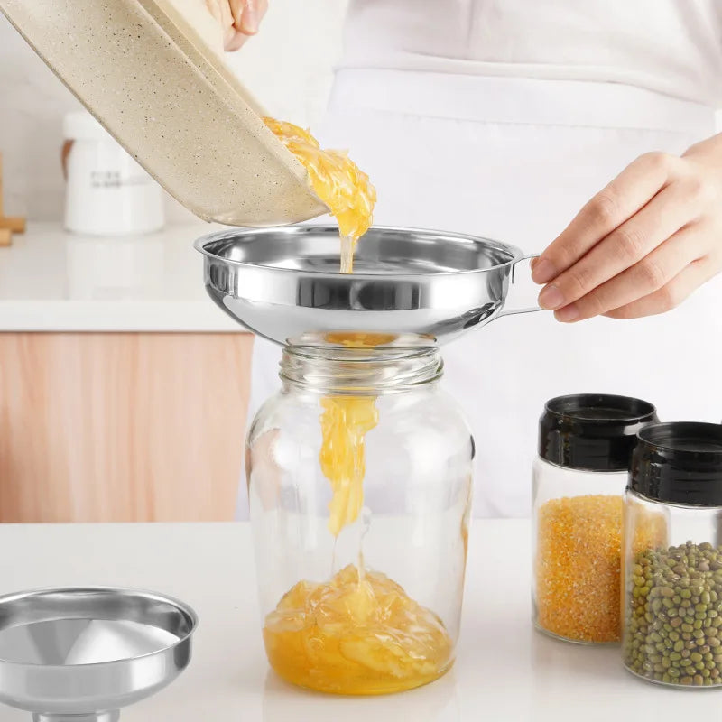 Stainless Steel Wide Mouth Funnel Canning Funnel Cup Jam Salad