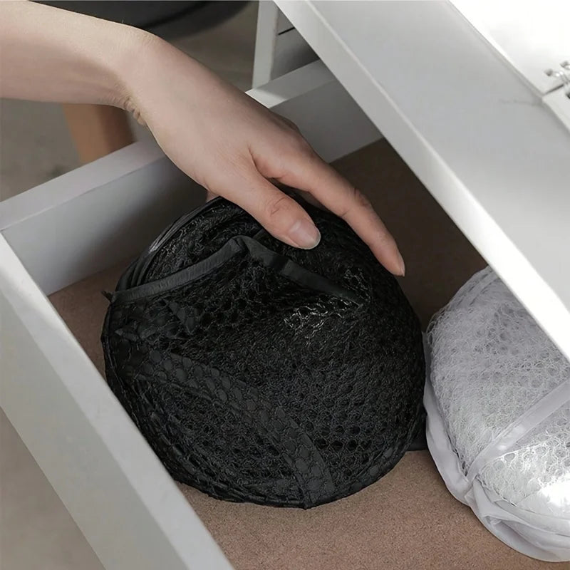 Collapsible Pop-up Mesh Laundry Basket Portable Clothes Hamper for