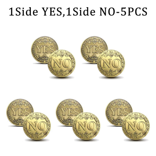 YES NO Decision Coins Magic Coin Collections Good Luck Vintage Antique